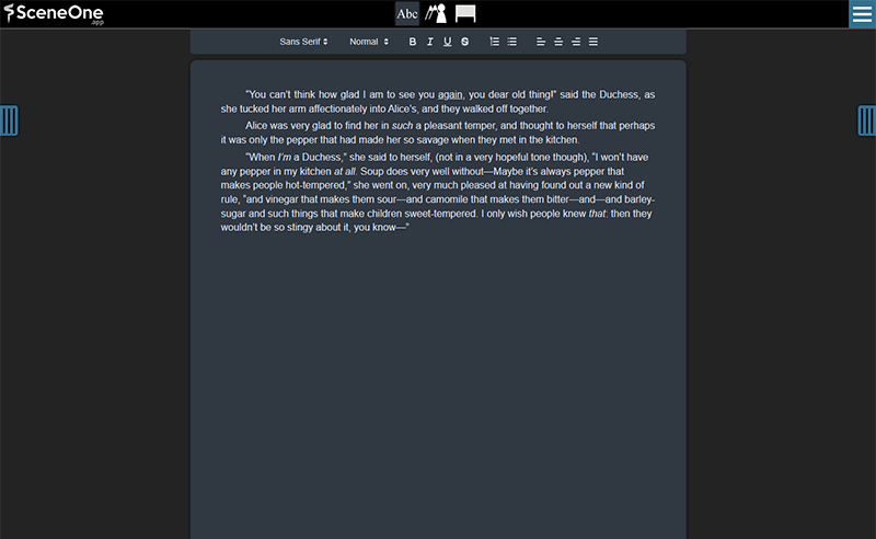 Our text editor also comes with Dark Mode and full-screen focus mode